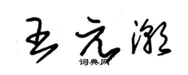 朱錫榮王元潮草書個性簽名怎么寫