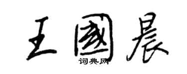 王正良王國晨行書個性簽名怎么寫