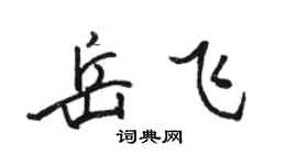 駱恆光岳飛行書個性簽名怎么寫