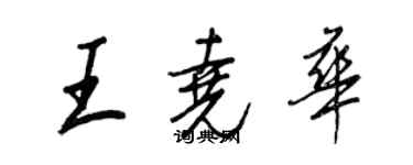 王正良王堯華行書個性簽名怎么寫