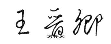 駱恆光王晉卿草書個性簽名怎么寫