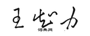 駱恆光王知力草書個性簽名怎么寫