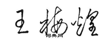 駱恆光王梅煌草書個性簽名怎么寫