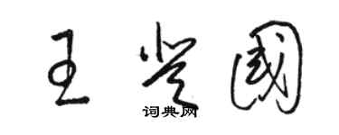 駱恆光王登國草書個性簽名怎么寫