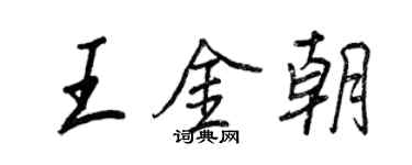 王正良王金朝行書個性簽名怎么寫