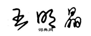 朱錫榮王明晶草書個性簽名怎么寫