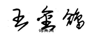 朱錫榮王金鴿草書個性簽名怎么寫