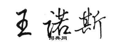 駱恆光王諾斯行書個性簽名怎么寫