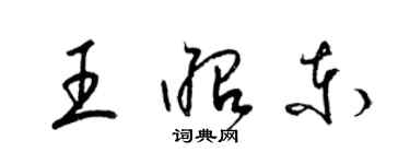 梁錦英王昭東草書個性簽名怎么寫