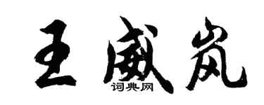 胡問遂王威嵐行書個性簽名怎么寫