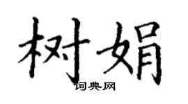 丁謙樹娟楷書個性簽名怎么寫