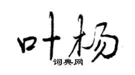 曾慶福葉楊行書個性簽名怎么寫
