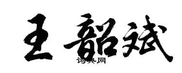 胡問遂王韶斌行書個性簽名怎么寫