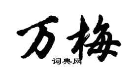 胡問遂萬梅行書個性簽名怎么寫