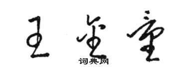 駱恆光王金量草書個性簽名怎么寫