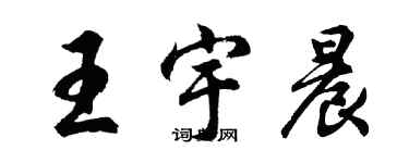 胡問遂王宇晨行書個性簽名怎么寫
