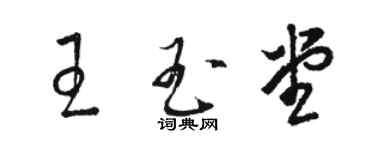 駱恆光王玉堂草書個性簽名怎么寫