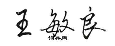 駱恆光王敏良行書個性簽名怎么寫