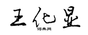 曾慶福王化顯行書個性簽名怎么寫
