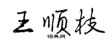 曾慶福王順枝行書個性簽名怎么寫