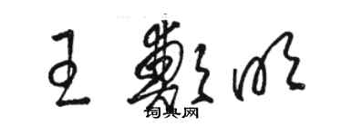 駱恆光王鄭明草書個性簽名怎么寫