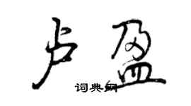 曾慶福盧盈行書個性簽名怎么寫