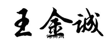 胡問遂王金誠行書個性簽名怎么寫