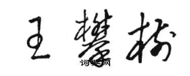 駱恆光王攀樹草書個性簽名怎么寫