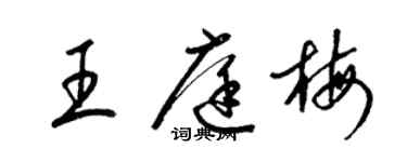 梁錦英王庭梅草書個性簽名怎么寫