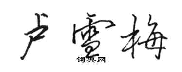 駱恆光盧雪梅行書個性簽名怎么寫