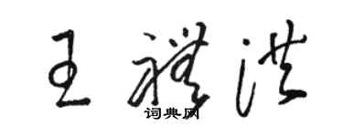 駱恆光王禮洪草書個性簽名怎么寫