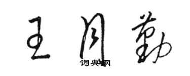 駱恆光王月勤草書個性簽名怎么寫