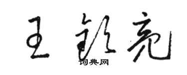 駱恆光王欽亮草書個性簽名怎么寫
