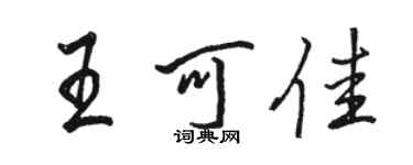 駱恆光王可佳行書個性簽名怎么寫