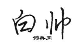 駱恆光白帥行書個性簽名怎么寫