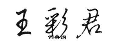 駱恆光王彩君行書個性簽名怎么寫