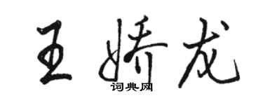 駱恆光王嬌龍行書個性簽名怎么寫