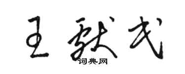 駱恆光王獻民草書個性簽名怎么寫