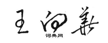 駱恆光王向華草書個性簽名怎么寫