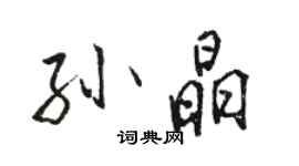 駱恆光孫晶行書個性簽名怎么寫