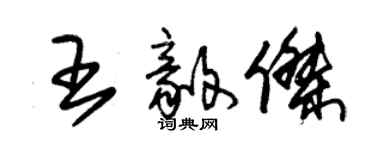 朱錫榮王毅傑草書個性簽名怎么寫