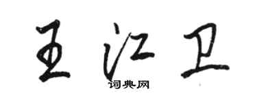 駱恆光王江衛行書個性簽名怎么寫
