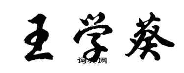 胡問遂王學葵行書個性簽名怎么寫