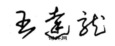 朱錫榮王達龍草書個性簽名怎么寫