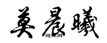 胡問遂莫晨曦行書個性簽名怎么寫