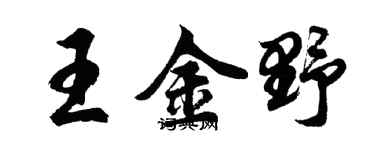 胡問遂王金野行書個性簽名怎么寫