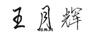 駱恆光王月輝行書個性簽名怎么寫