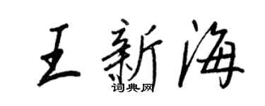 王正良王新海行書個性簽名怎么寫