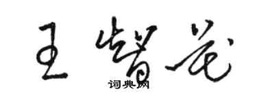 駱恆光王智花草書個性簽名怎么寫