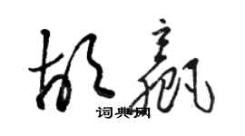 駱恆光胡贏草書個性簽名怎么寫